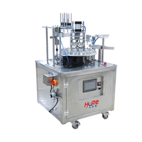 Machine de scellage thermique semi-automatique pour canettes de boissons, pots de yaourt, capsules de café (K-cup), bouteilles, boîtes avec opercule en film et scellage de capuchons en aluminium