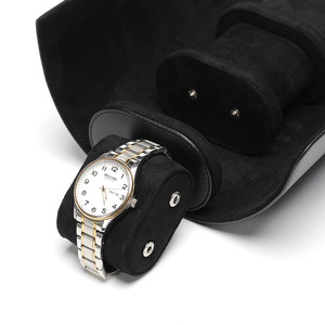 Estuche para Relojes de Cuero Marrón con 1, 2 o 3 Ranuras, Caja para Relojes Negra de Lujo, Estuche de Almacenamiento para Relojes Azul Verde, Logotipo Personalizado - Product Image 6