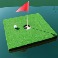 Tapis de golf flottant pour l'entraînement en extérieur, modèle PGK-B19, pour l'exercice de putting en intérieur et en extérieur, idéal pour les parcs.