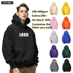 Sudaderas con Capucha Extra Grandes de Alta Calidad, 400 GSM, Algodón Grueso, Lisas, Sin Cordones, Unisex, con Logotipo Personalizado, Tallas Grandes para Hombre - Product Image 1