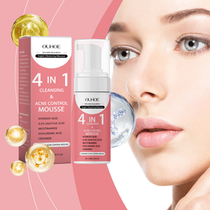 OUHOE Espuma de ácido salicílico Hidratante suave Control de aceite Limpieza de la piel facial Limpiador de poros delicado - Product Image 1