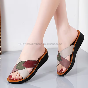 Sandalias Casuales de Verano para Mujer, Punta Abierta, Cómodas, Antideslizantes, Sencillas, Combinables con Todo, Ligeras, para Mamá - Product Image 2
