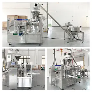 Automatic 500g 1kg Powdered Sports Drink Doypack Filling Packing Machine Protein Powder Premade Bag Packaging Machine