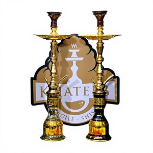 Juego de Shisha Egipcio Tradicional de Oro Premium de 80 cm - Marca Khateeb (Modelo: A1144) - Product Image 3