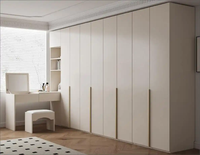 Ensemble de dressing de chambre sur mesure, autoportant, extensible et réglable, de style moderne et minimaliste, avec bureau et coiffeuse, grande capacité
