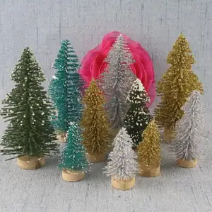 मिनी पाले सेओढ़ लिया बोतल ब्रश पेड़ कृत्रिम पाले सेओढ़ लिया मिनी एक प्रकार का पौधा क्रिसमस पेड़ क्रिसमस घर तालिका के शीर्ष सजावट सर्दियों गहने