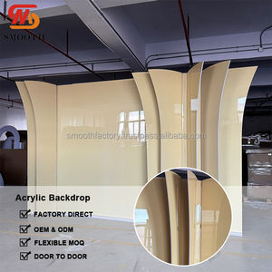 SMOOTH Custom Giant Gradient Gold Acrylic Backdrop Large Acrylic Backdrop Stage Decoration Backdrop for <b>Wedding</b> Party Decor - Product Image 2