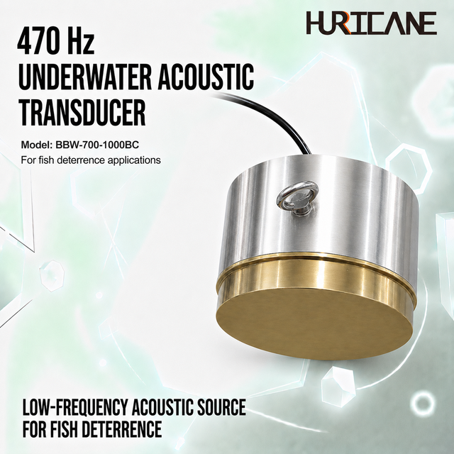 470Hz Waterproof Underwater Piezoelectric Acoustic Transducer Sound Transmitter for Fish Deterrence Systems