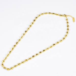<strong>Fashion</strong> Hop Statement Pig Nose Chain 18k Gold Plated Stainless Steel Hollow <strong>Choker</strong> Necklace for Women Men - Product Image 1
