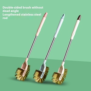 Brosse de toilette murale pour la maison, longue tige en plastique, éponge en plastique double face, pas d'angle mort, brosse de nettoyage portable <span class=keywords><strong>Sarah</strong></span> - Product Image 1