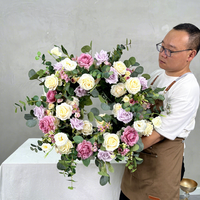 Centre de table DKB, fleurs artificielles, centre de table de mariage, décoration de mariage, petite composition décorative, couronne de fleurs