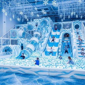<b>Large</b> Ice Snow Themed Indoor Playground Equipment Kids Naughty Castle Soft Play Games with <b>Slide</b> Ball Pit for Commercial Use - Product Image 6