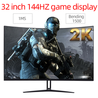 Monitor gaming 32 inci, Monitor gaming 1500R OEM tanpa bingkai QHD 2k melengkung 165HZ