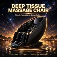 Fauteuil de massage 3D zéro gravité de luxe pour le corps entier, avec rouleaux de massage thaïlandais, acupression, airbags et relaxation des tissus profonds