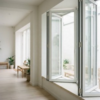 Fenêtre accordéon en aluminium - Taille personnalisée pour projets de construction - Ventilation à haut débit d'air - Conformité aux normes