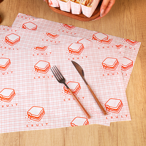 Papel Antigrasa Desechable Biodegradable Ecológico Personalizado de Grado Alimenticio para Sándwiches y <span class=keywords><strong>Hamburguesas</strong></span> - Product Image 6