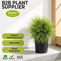 Bantal Rumput Buatan Hijau Sedang 38cm, Rumput Tiruan untuk Hiasan Meja, Planta Artificial Para Sala Decor