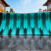 Fontaine extérieure en acier inoxydable, cascade, élément aquatique pour hôtel, jardin, décoration extérieure