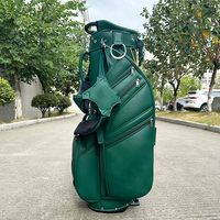 Bolsa de golf verde multifuncional de PU con cuatro soportes para palos de golf, venta directa de fábrica ODM/OEM