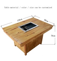 Yawei hot pot et barbecue grill table commerciale électrique frit string BBQ table