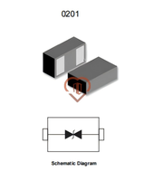 Dispositifs de protection ESD Leiditech LXES03AAA1-154 0201 35V 0.05pF pour l'électronique grand public et les équipements de communication