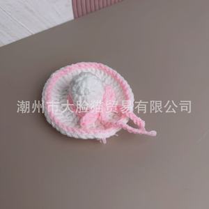 Mini Crochet Hat <b>Accessory</b> For <b>Dolls</b> Yarn Handmade Girls 2 To 4 Years - Product Image 3
