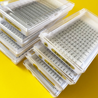 Cils en volume pré-faits à tige courte, faits à la main, 2D, 3D, 4D, 5D, 6D, 7D, les plus populaires, marque privée, 0,07, 0,10, fibres de soie coréennes PBT, 12