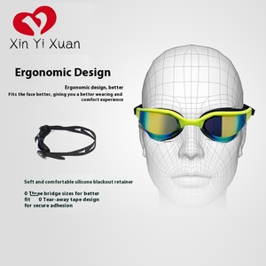 Lunettes de natation pour enfants, en silicone, anti-buée, protection UV, lentilles en PC imperméables, lunettes de natation professionnelles pour la compétition - Product Image 4