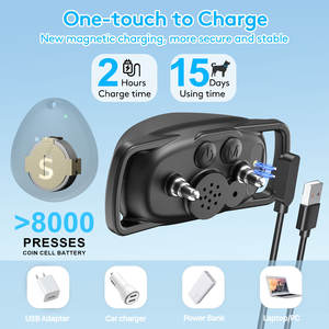 2-इन-1 कुत्ते छाल कॉलर और रिमोट ट्रेनर स्वचालित छाल नियंत्रण के साथ 3 सुरक्षित मोड मैनुअल मोड और ip67 वाटरप्रूफ के साथ - Product Image 5