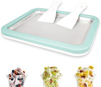 Rol-ijsmachine, instant panrol, zelfgemaakte DIY bevroren yoghurtmachine, draagbare ijsrolplaat, handmatige ijsroller