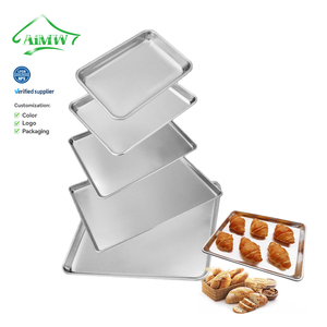 Cấp thực phẩm nhôm tấm nướng bánh nướng món ăn & Chảo 9*13 13*18 18*26 inch chịu nhiệt thép và kim loại bánh khay - Product Image 1