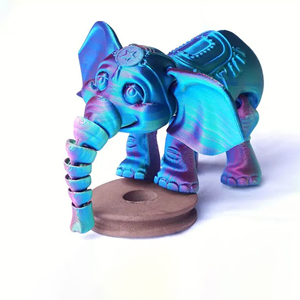 3D Printed <b>Elephant</b> Toy with Movable Joints DIY <b>Decorative</b> Ornaments for Kids Adults Colorful Plastic 3D Toys - Product Image 1