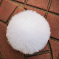 Fait à la main 9CM/10cm moelleux grand Pompon Pompones Manualidades breloques pompon fausse fourrure de lapin pompons porte-clés accessoires de bricolage
