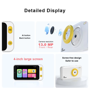 Caméra Jouet IA <span class=keywords><strong>pour</strong></span> Enfants, Apprentissage Linguistique, Reconnaissance d'Objets, Appareil d'Apprentissage Visuel 13MP, Écran IPS 4'' en Plastique, Batterie au Lithium 1700mAh - Product Image 3