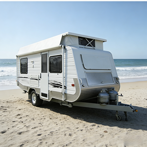 Nouvelle <span class=keywords><strong>caravane</strong></span> tout-terrain légère 13 pieds avec toit relevable, modèle 2026 Australie, en fibre <span class=keywords><strong>de</strong></span> verre, avec extension <span class=keywords><strong>de</strong></span> rangement, remorque moderne - Product Image 1