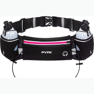 Ceinture d'hydratation avec gourde de 10 oz pour la course et les entraînements, avec poche zippée pour ranger les essentiels, ultra-légère pour les voyages - Product Image 3