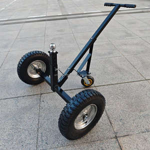 Chariot <span class=keywords><strong>de</strong></span> <span class=keywords><strong>remorque</strong></span> avec boule d'attelage <span class=keywords><strong>de</strong></span> 1-7/8 <span class=keywords><strong>pouces</strong></span> et pneus pneumatiques <span class=keywords><strong>de</strong></span> 1/2 pouce, en acier noir thermolaqué - Product Image 1