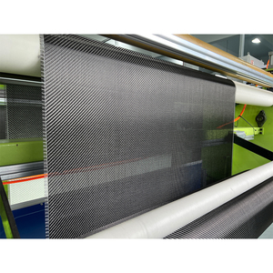 Suministro de fábrica <span class=keywords><strong>3K</strong></span> tejido de fibra de carbono sarga 200 Gsm tela peso ligero patrón liso rollo de tela de fibra de carbono - Product Image 1