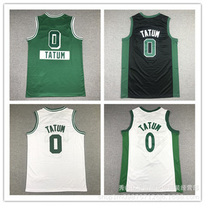 <span class=keywords><strong>Maillot</strong></span> de <span class=keywords><strong>basket</strong></span>-ball <span class=keywords><strong>Boston</strong></span> Celtics Tatum 0 en maille verte unisexe pour le sport - Product Image 5