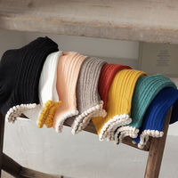 Chaussettes mi-mollet élégantes pour femmes, unies et mignonnes, absorbant la transpiration, idéales pour chaussures en cuir, printemps, automne et été, avec logo discret