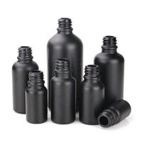 Flacon en verre noir givré 5 ml 10 ml 15 ml 30 ml Flacons compte-gouttes en verre noir mat 50 ml 100 ml Flacon compte-gouttes cosmétique