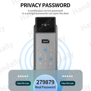 Handaily Tuya Slim Deurslot Met Gezichtsherkenning Vingerafdruk Kaart Ontgrendelen App Afstandsbediening En Multi-Taal Video <span class=keywords><strong>Intercom</strong></span> - Product Image 4