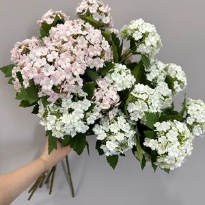 Bouquet d'hortensias artificiels Meng Jie vert clair en polyester pour la décoration de table de salon - Product Image 2