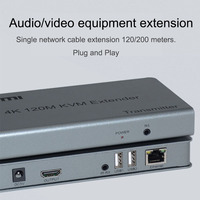 NUEVO 4K 120M KVM HDMI Extender con HDMI Loop out Transmisor Receptor IR a través de Cat6 RJ45 Cable de red para PC Mouse Video Keyboard