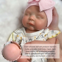 Poupée Bébé Reborn de 18 Pouces, Réaliste en Silicone, Nouveau-né Fait Main, Corps Lavable, Jouet Éducatif pour Filles