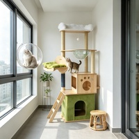 Arbre à chat extra large avec hamac et poteau à gratter en sisal, maison de repos pour chats d'intérieur, mobilier pour animaux de compagnie, OEM ODM personnalisé