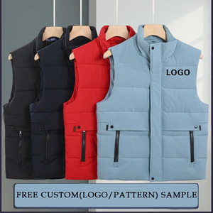 Chaqueta sin mangas para exteriores acolchada Unisex con logotipo personalizado, <span class=keywords><strong>chaleco</strong></span> <span class=keywords><strong>acolchado</strong></span> brillante para <span class=keywords><strong>hombre</strong></span>, abrigo de invierno para <span class=keywords><strong>hombre</strong></span> - Product Image 6