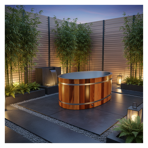 Baignoire de récupération en bois à froid pour adultes, nouvelle conception OEM ODM, pour salle de sport, spa, hôtel - Product Image 1