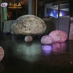 Nuevos Materiales de Construcción de Piedra, Banco de Hormigón Translúcido XMS006, Diseño Cielo Estrellado, Muebles de Jardín - Product Image 3