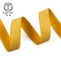 Vente en gros de bande élastique à bords picots de 10 mm, 12 mm, 15 mm, 25 mm, antidérapante, brillante, pour soutien-gorge, lingerie